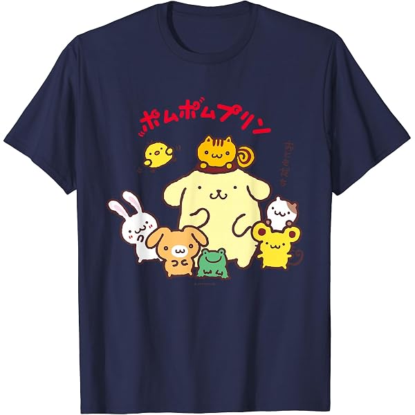 Amazon | ポムポムプリン ふりむき ライトカラー Tシャツ | Tシャツ